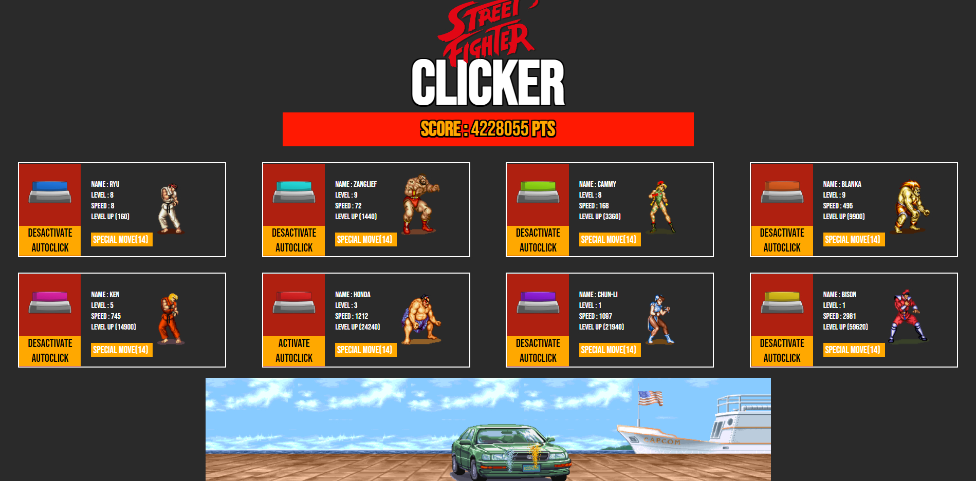 street fighter clicker